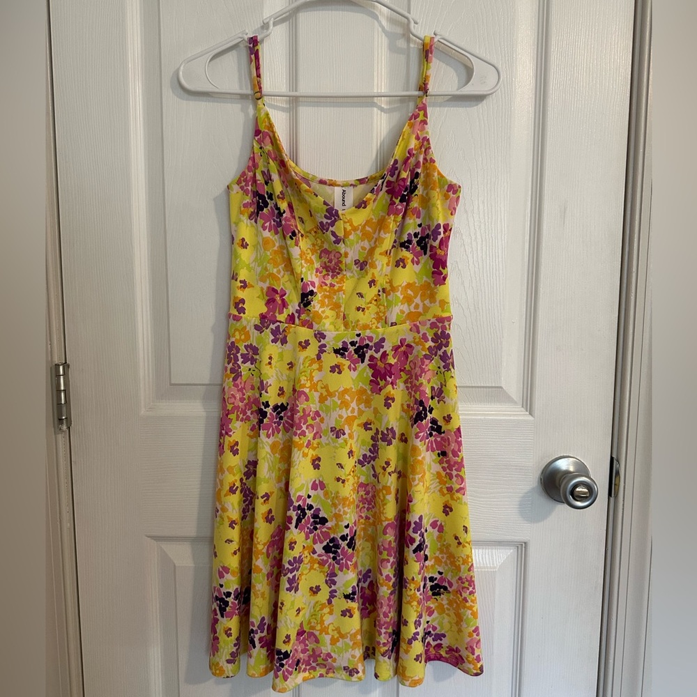 Floral Yellow and Pink Dress